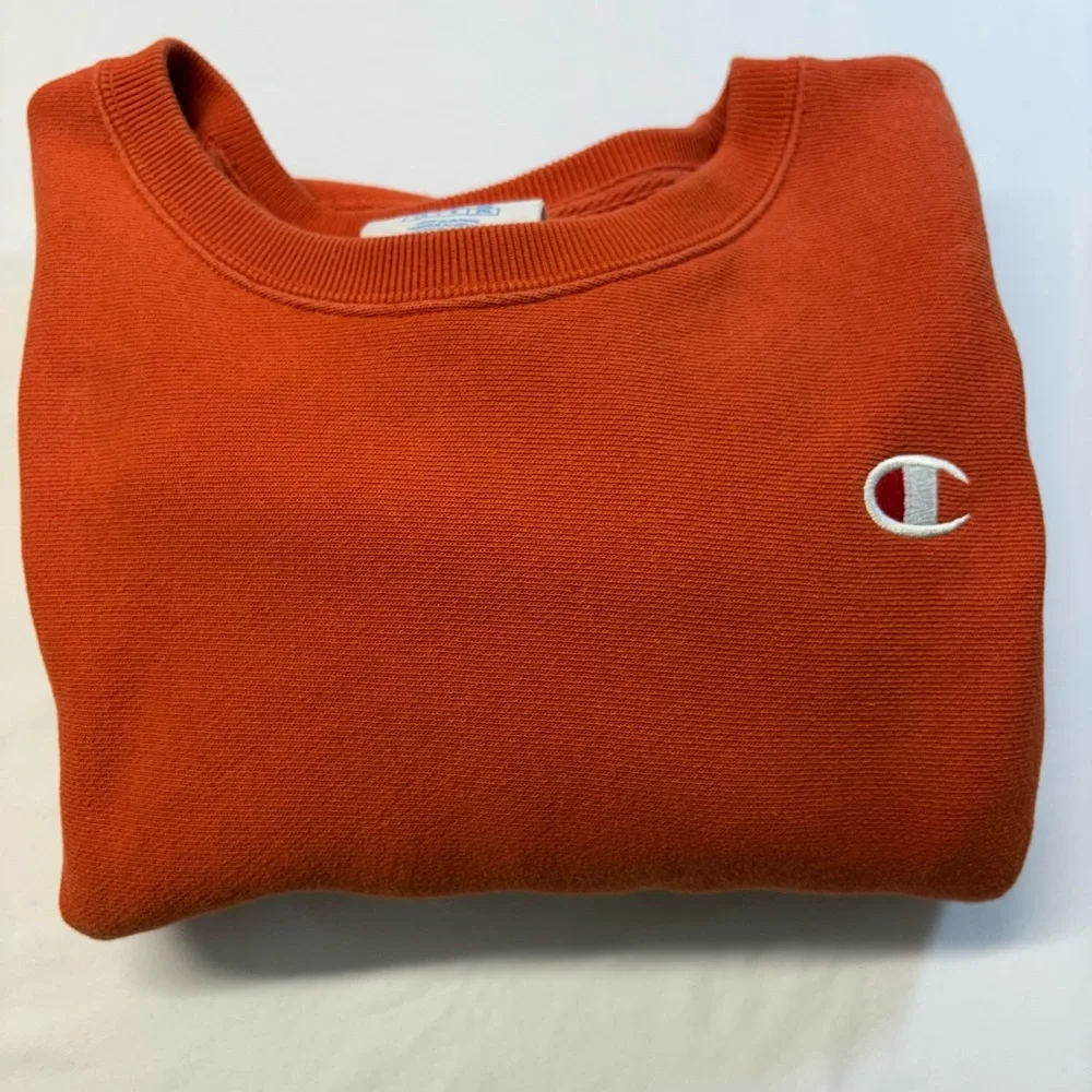 Champion Vibrant Orange Long Sleeve Crop Top Size Large - Picture 4 of 7